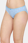 Zivame Low Rise Full Coverage Bikini Panty - Blue Leaf — thumbnail 3